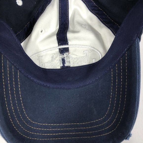 TOPSAIL ISLAND HAT CAP SUN & BEACH ADJUSTABLE DISTRESSED ONE SIZE FITS MOST OSFM - Picture 12 of 14